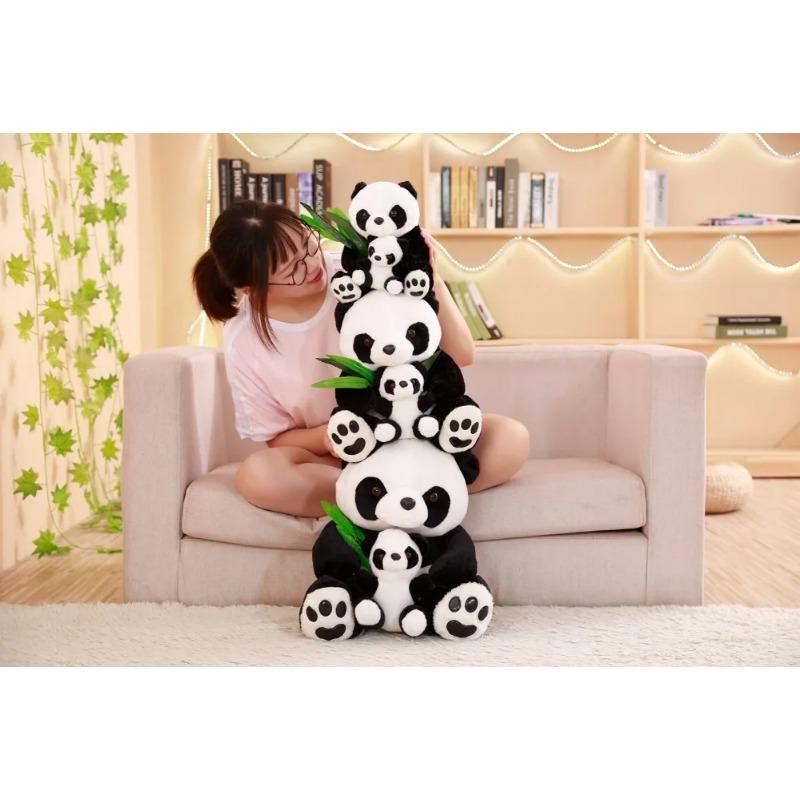 New Plush Panda Toys Cute Stuffed Animal Doll Mother And Son Toy Gift for Children Friends Girls  Home Decor Christmas Gift