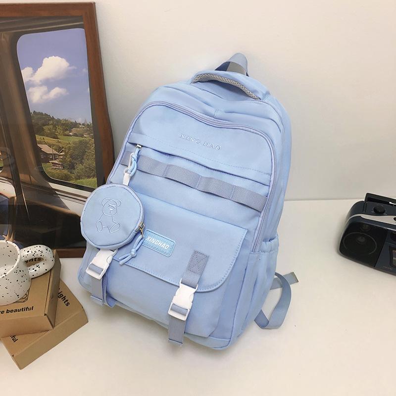 School bag new large-capacity high school backpack lightweight burden reduction ridge protection waterproof middle school backpack