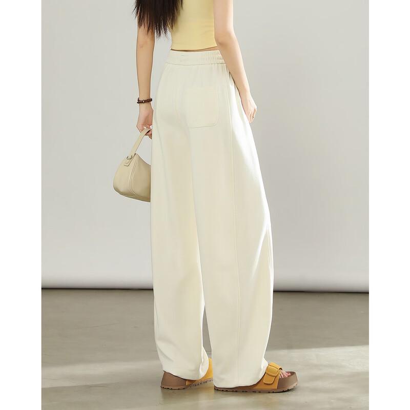 TERRE BLEUE Women's Casual Wide-Leg Track Pants