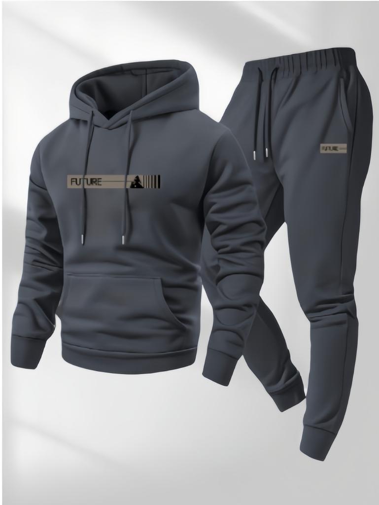 European size new casual fashion men's and women's sweaters, printed hoodies and drawstring sports suits Europe and the United States