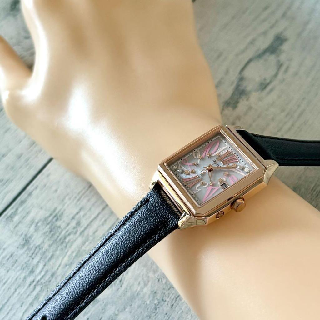 [USED] Limited Edition SEIKO Lucia Watch 1B22-0AL0 Radio Solar Gold