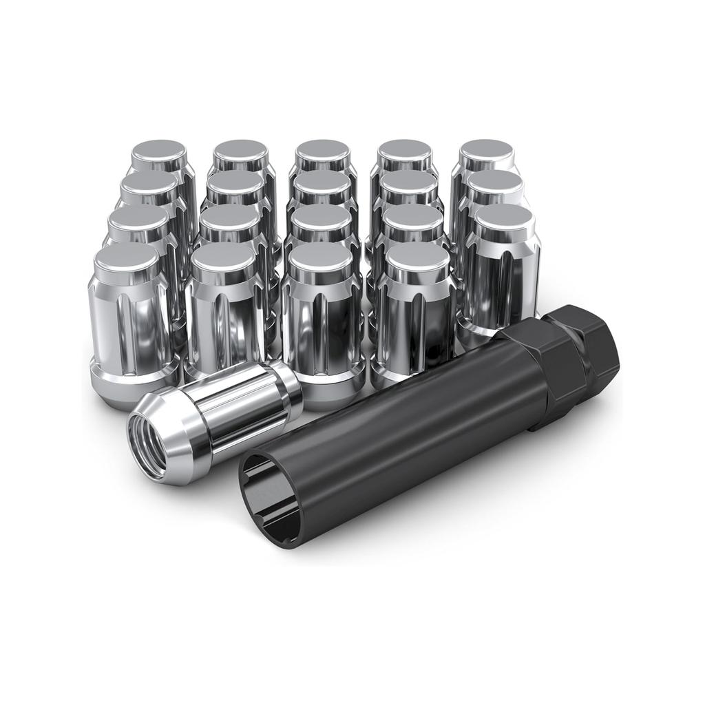 Écrous de Roue M12x1.25 6 Cannelures pour Infiniti G35 G37 Nissan 350Z 370Z Subaru Impreza Outback Forester Roues Tuner Une Clé Douille