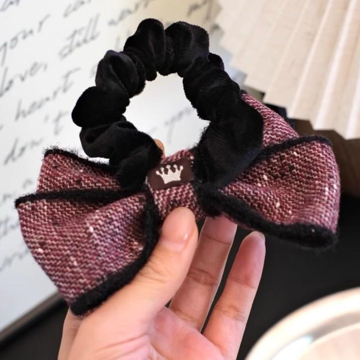 Large DIY Bow Ponytail Holder for Kids - Autumn/Winter Fragrance Style Hair Tie