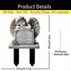 1 classic angel commemorative plaque, ground installation, weather resistant outdoor decoration, Easter commemoration