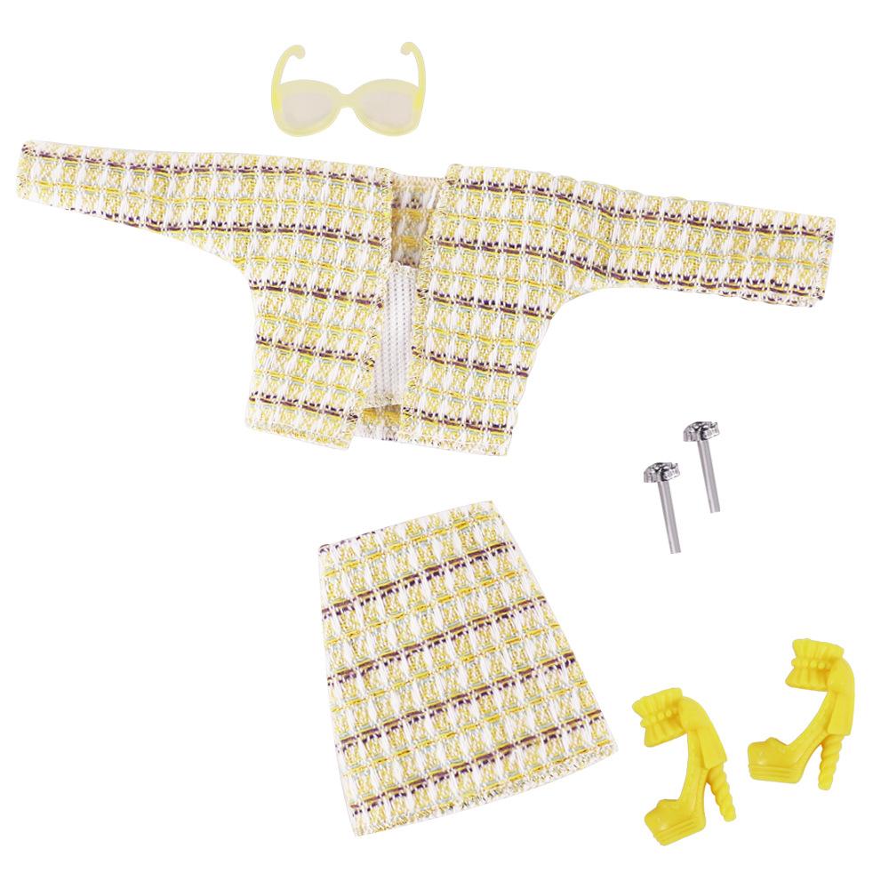 Latest 11.5 Inch Doll Clothes 30Cm Doll Fashion Dress-Up Clothes Skirt+Jacket Accessories 1/6 Doll Supermodel Doll Plaything Clothing Set