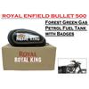 Royal Enfield Bullet 500 BS4 Forest Green Gas Petrol Fuel Tank with Badges