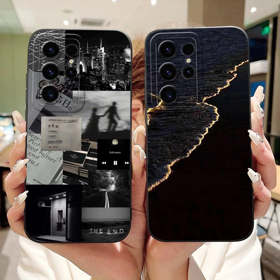Cool Soft Silicone Case For Samsung Galaxy S24 / S24Plus / S24Ultra / S24 FE Phone Case Shockproof Matte Back Cover S24+ Funda