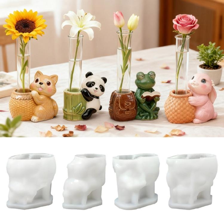 Creative Reusable Silicone Test Tube Vase Mold For Stylish Desktop Decoration Plant Containers And Artistic Ornament