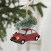 Hanging Desktop Ornament Christmas Tree Car Miniature Christmas Car Model Pendant  Xmas Decoration