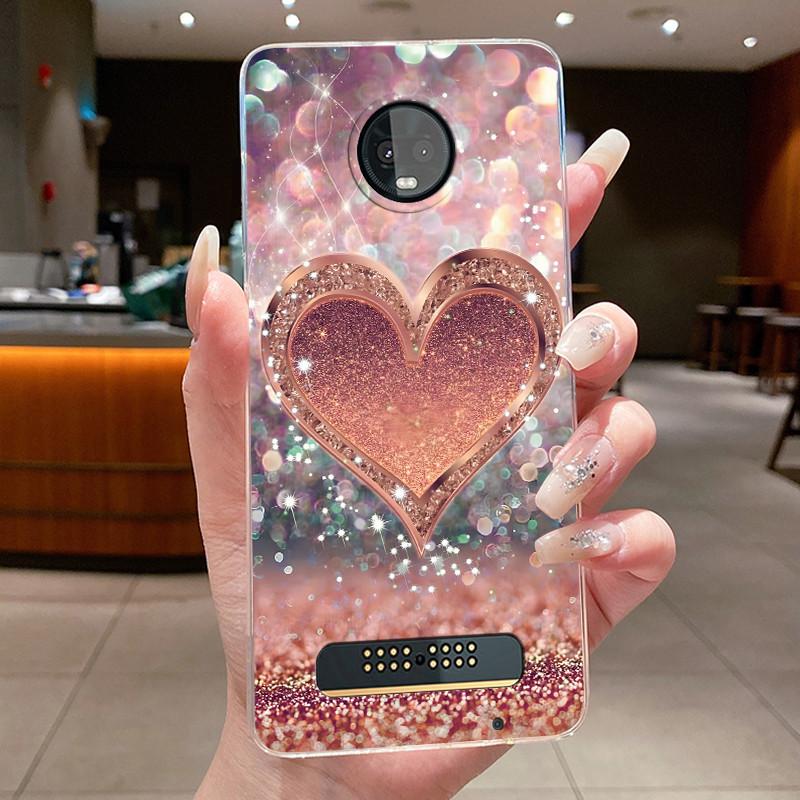 For Motorola Moto Z3 Play Case Clear Luxury Fashion Butterfly Flower Soft Silicone Phone Cover for Moto Z3 Play Transparent Case
