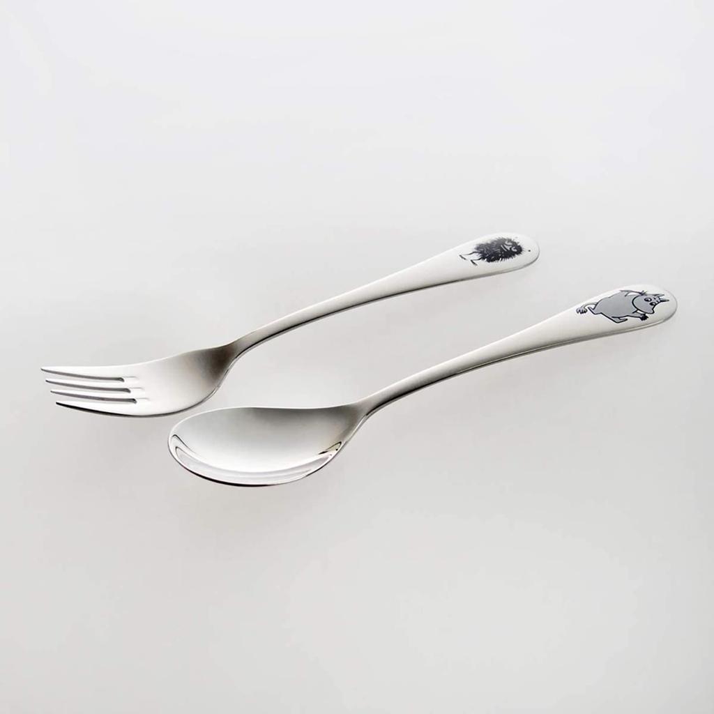 [Officially Imported] Moomin by ARABIA Cutlery Set of 2, Spoon & Fork, Moomin/Stinky, 1009276