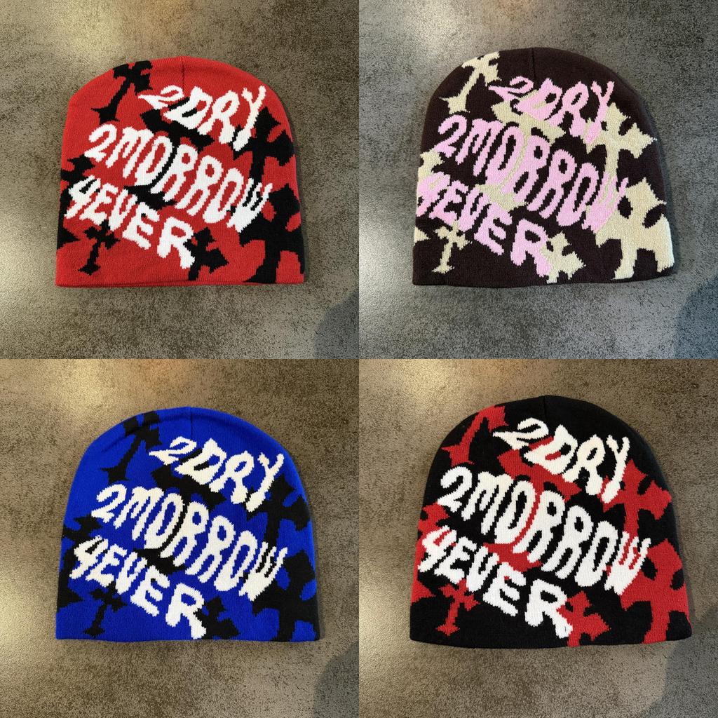 Knit Hat With Alphabet Pattern For Streetwear And Cold Weather Wear