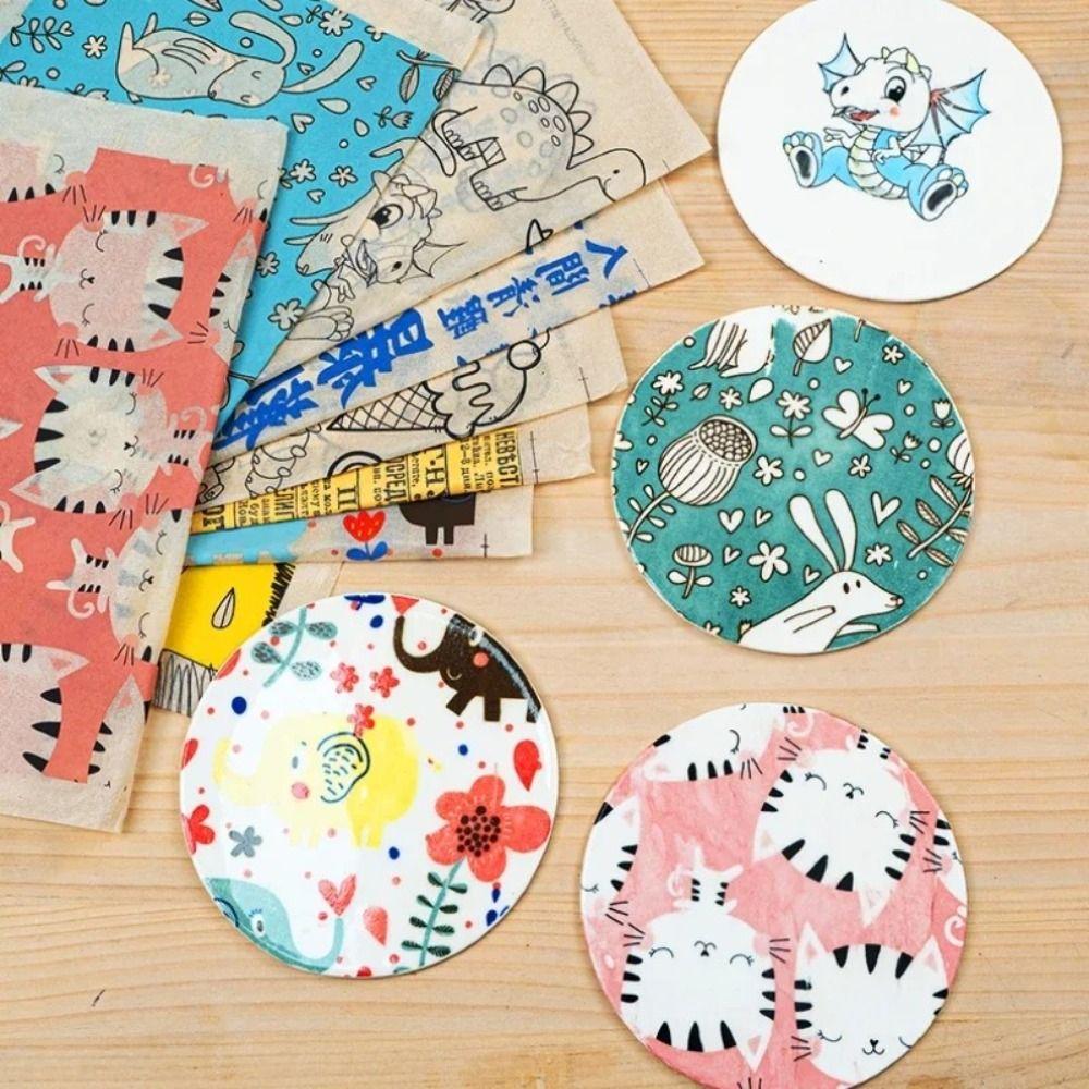 Colored Flower Pottery Clay Transfer Paper Cartoon Ceramic Coloring Paper  Pottery Making