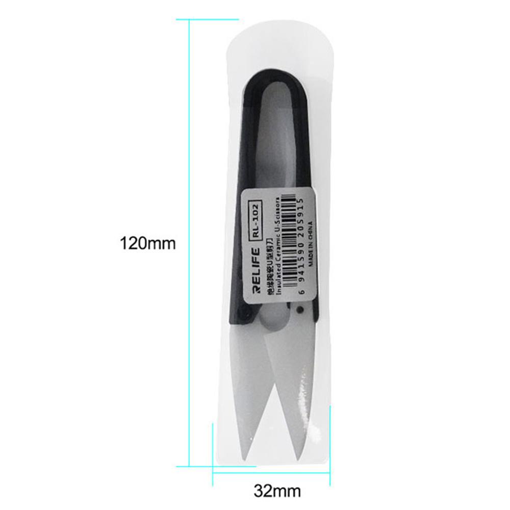 RELIFE RL-102 Ceramic Insulated U-Shaped Scissors for Battery Repair Scissors Cut Battery Cable Tool