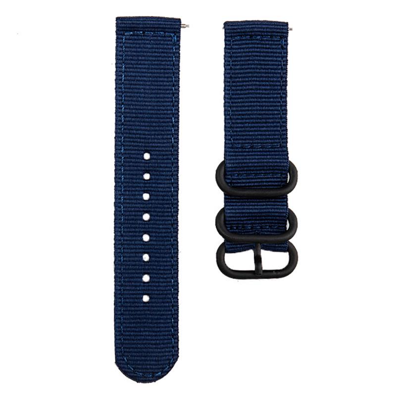 Nylon Three-Ring Buckle Watch Band for Samsung Active 3/4/5 & Huawei S3 - Canvas Woven Wristband
