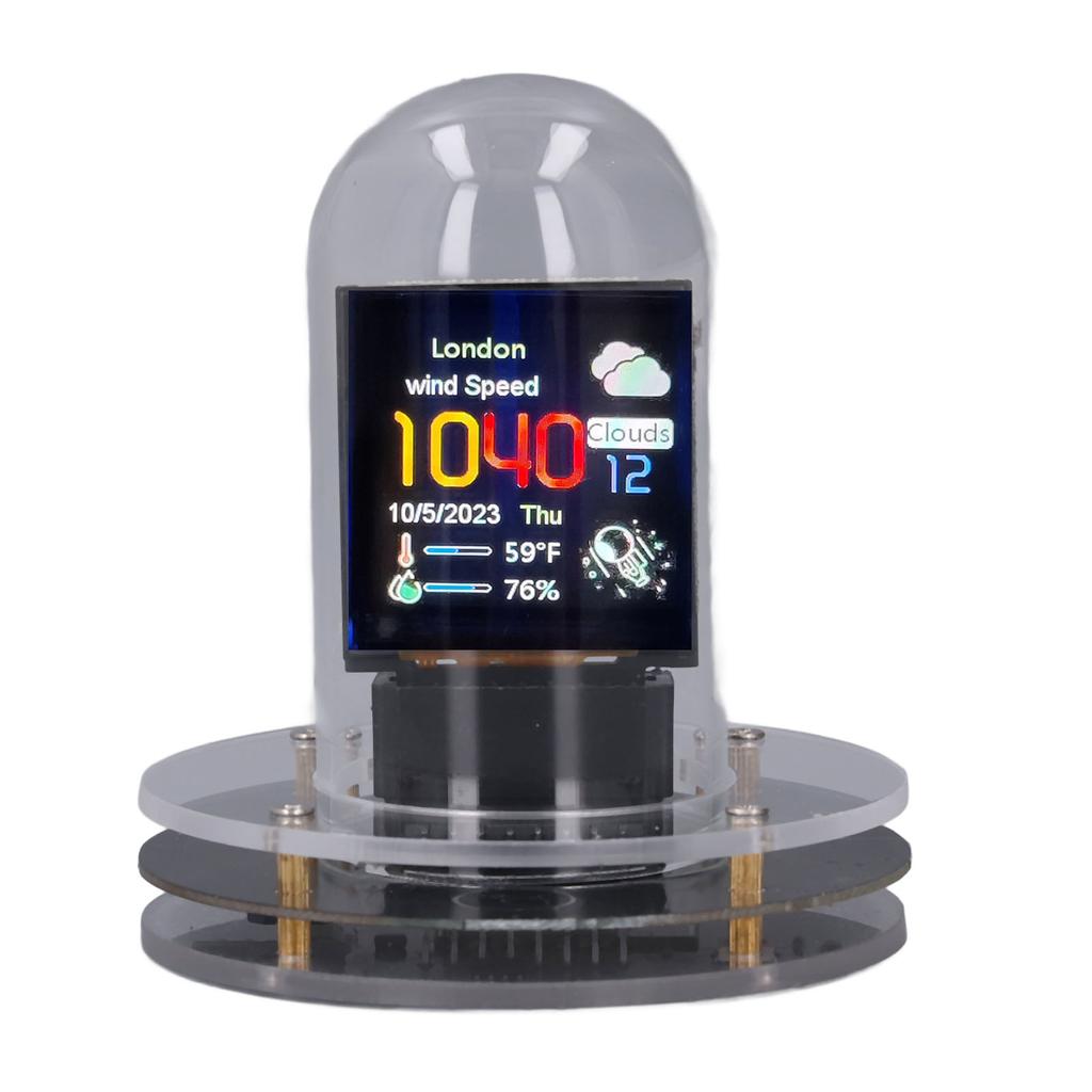 Nixie-Röhrenuhr WiFi RGB IPS-LCD-Bildschirm Wetteranzeige 12 24 Stunden Elektronische Röhrenuhr
