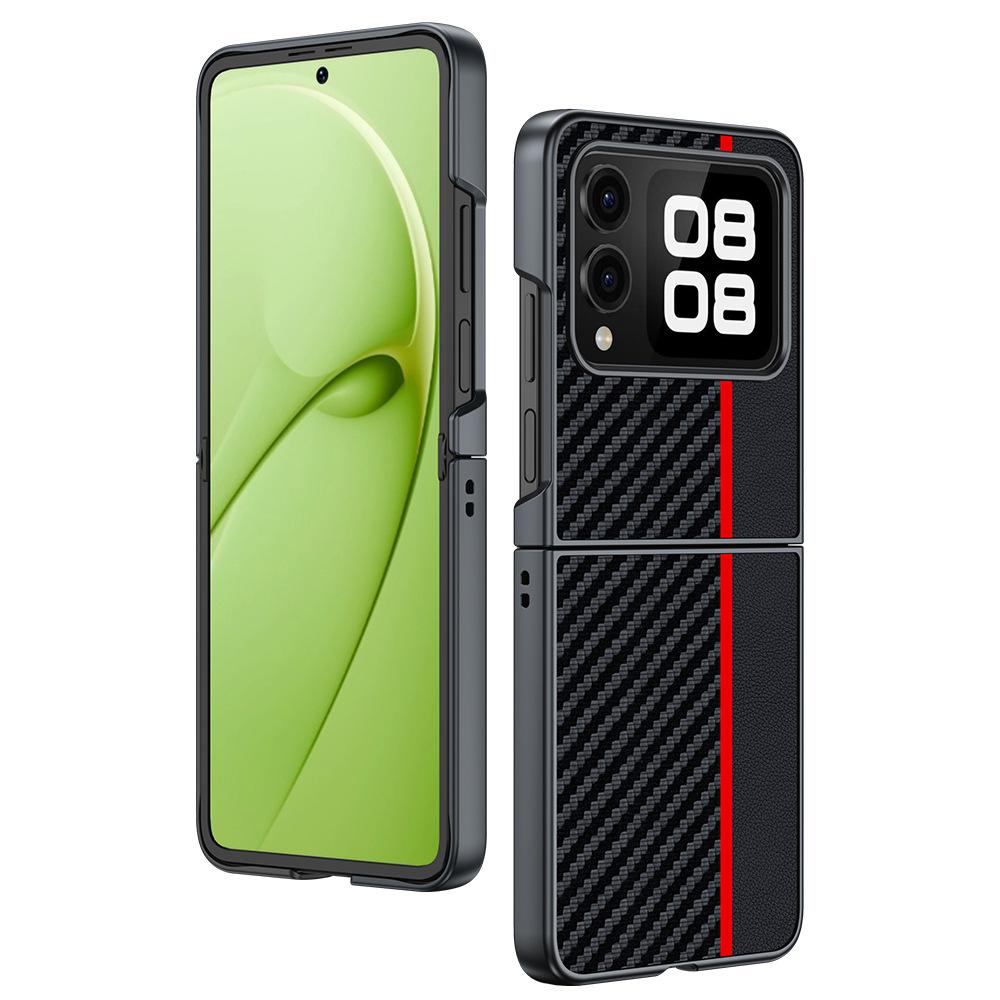 Applicable to Huawei novaflip mobile phone case Carbon fiber Kevlar pattern anti-drop ultra-thin novaflipS protective case