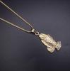 Europese Vredesgebed Kruis Ketting: Unisex handen in elkaar geslagen hanger met lange trui ketting.