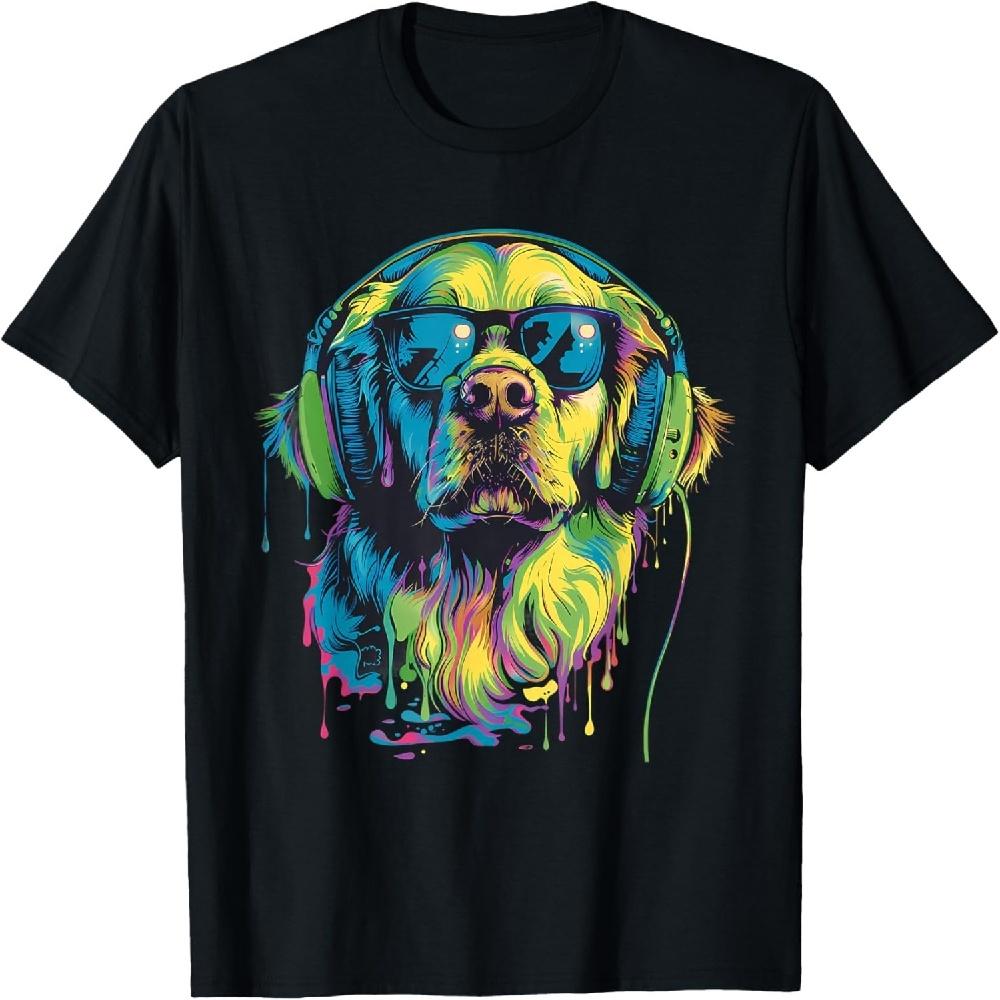 DJ Собака EDM Техно Музыка Наушники Хаус Музыка Битмейкер Футболка S