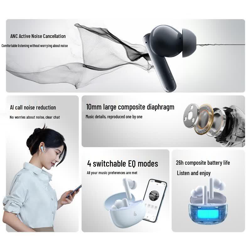 Edifier Shengmai X5 Pro Active Noise Cancelling In-Ear Bluetooth Earbuds