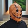 Horror pumpkin mask full face hood Halloween cosplay dress up props pumpkin head clown mask horror latex mask dress up