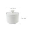 OUNONA Braised Chawanmushi Ceramic White with Lid Stylish Japanese Style 4 Inch Stew Pot Pudding Container Heat Resistant Soup Bowl Jar Stew Pot