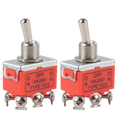 2 Pezzi Interruttore Motore CW CCW Motore Interruttore a Levetta a 6 Pin 250V 15A Portatile Resistente alle Alte Temperature