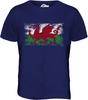 Wales Distressed Flag Mens T Shirt Top T-Shirt