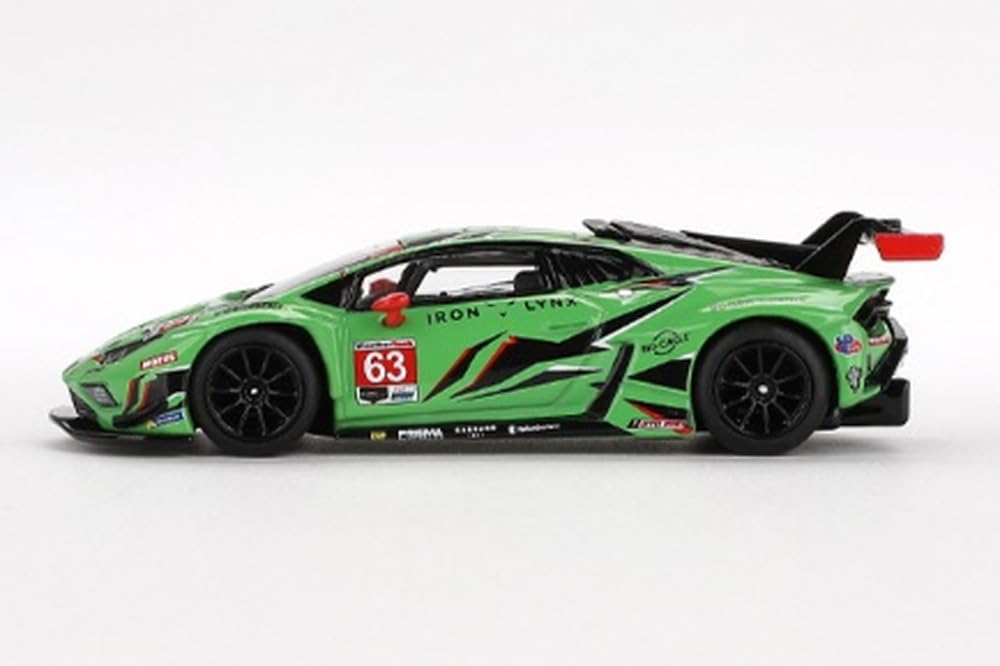 MINI GT Lamborghini Huracan GT3 EVO2 IMSA 24 години Дайтони 2023 Iron Lynx Готовий виріб 1/64 #63 (Лівостороннє керування)