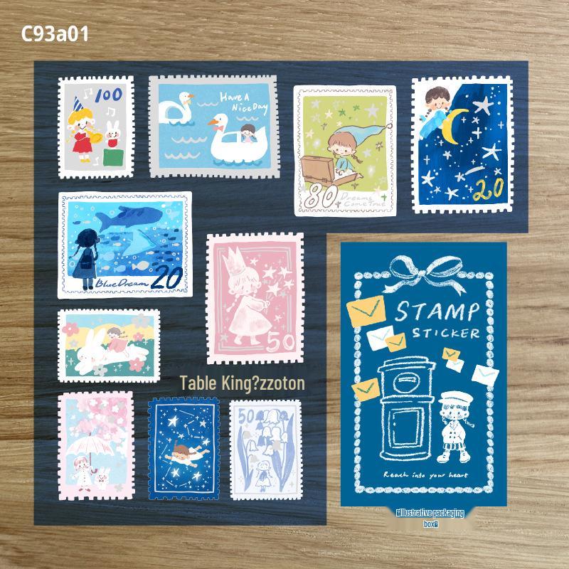 Zhuo Da Wang Retro Journal DIY Embossing Foil Stickers: Hot Stamping & Silver Embossed Design.
