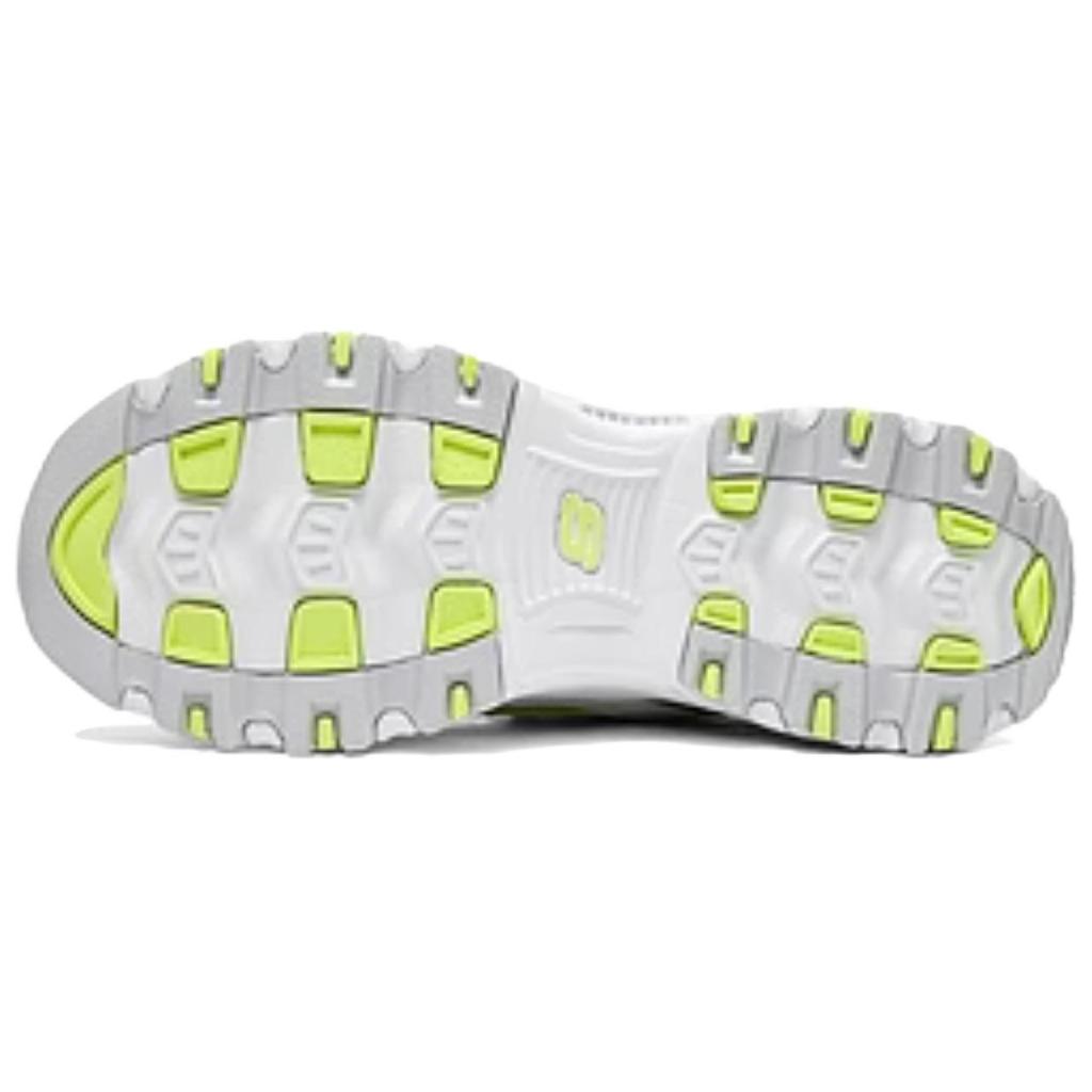 Skechers DLites Comfortable Versatile Casual Fashion Retro Breathable Low-Top Dad Shoes Women Sneakers White Silver 150246-WSLM