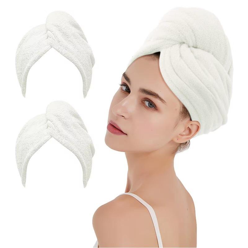 1 Piece Coral Velvet Dry Hair Cap Thickened Absorbent Microfiber Towel Shower Cap Towel Women's Sauna Cap Quick Drying Hair Cap Women's Headscarf
