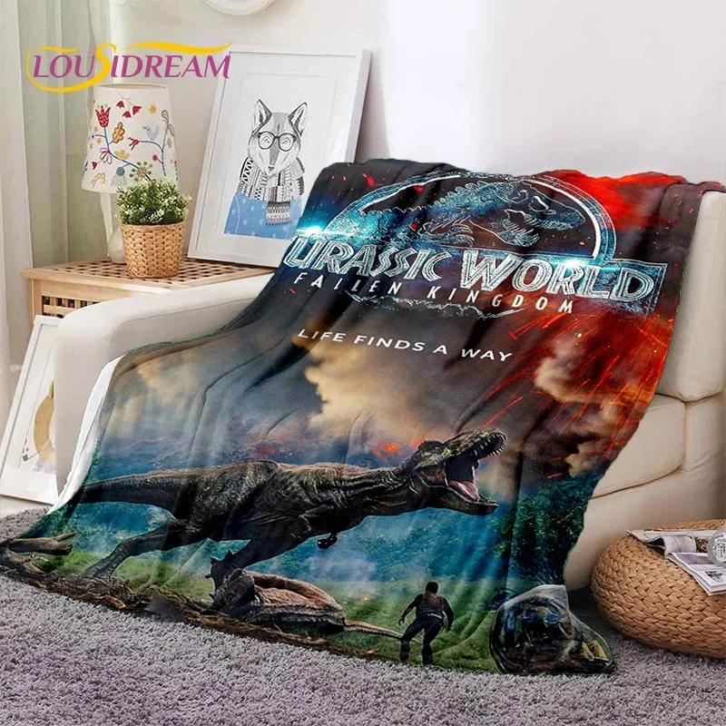 3D Cartoon Jurassic Park Dinosaur Dino Soft Flannel Blankets,Throw Blanket Comfortable Blanket for Picnic Beds Home Bedroom Kids