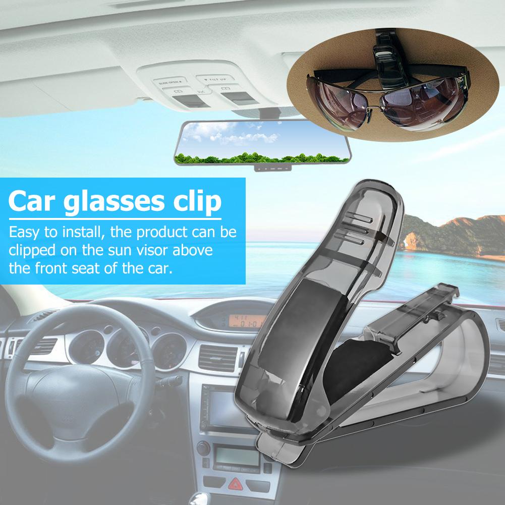 Car Sun Visor Sunglasses Eyeglasses Holder Universal Sunglasses Clip Card Ticket Holder Space Saving Organizer