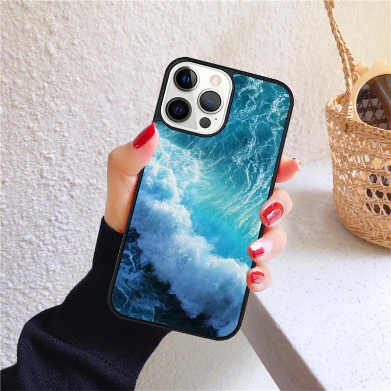 sea waves soft Phone Case Cover For iPhone 17 Air 16 15 14 12 13 Pro Max Plus coque Shell Fundas