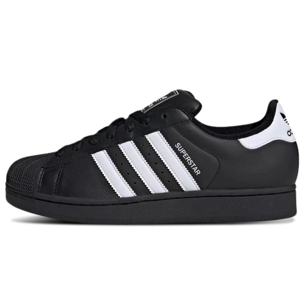 adidas Originals Superstar 2 Leder Low-Top Skateboard Schuhe Unisex Schwarz JI0097(Team2092-)