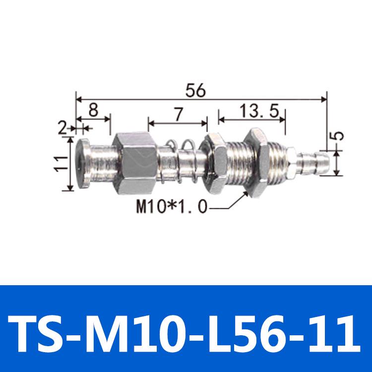 Robotic Arm Cylinder: Big Head M10 Straight Connector with Bottom Vent Vacuum Suction Cup.