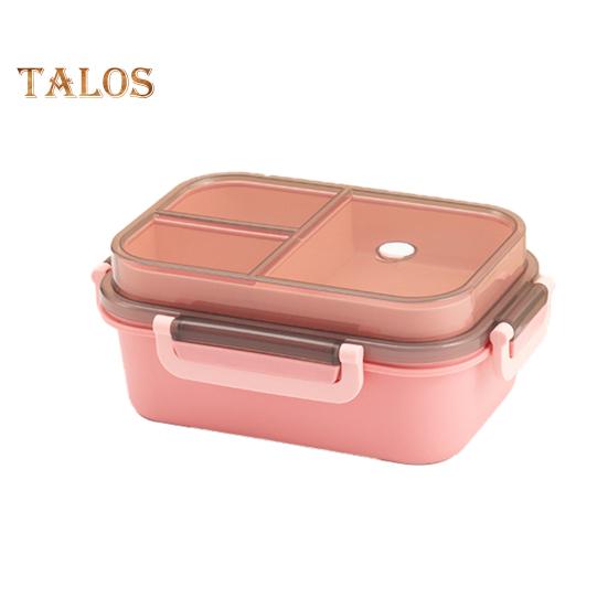 

Контейнер для бенто, отделение для хранения в микроволновой печи, удобная коробка для еды для студентов с посудой, канцелярские товары розовый