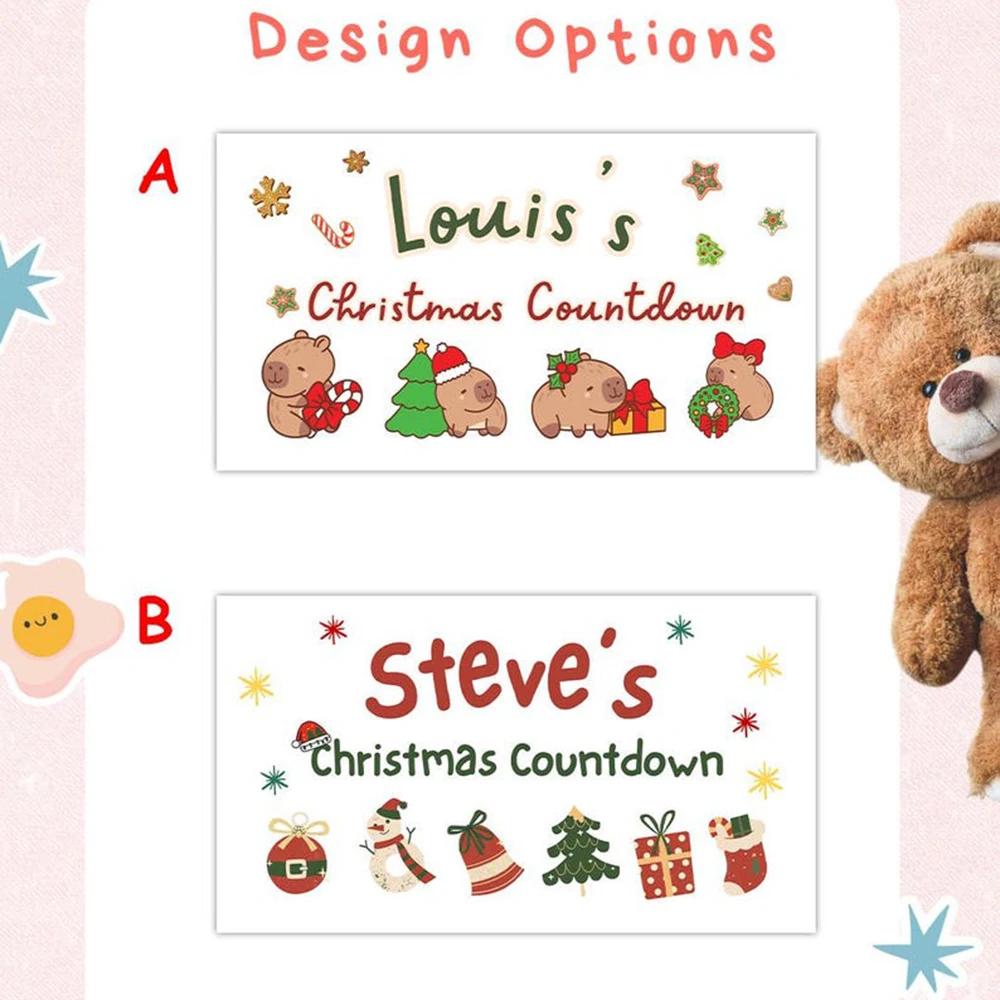 Personalized Fabric Advent Calendar Christmas Countdown Keepsake Eco Friendly Wall Hanging Festive Home Decor 24 Days Xmas Gift