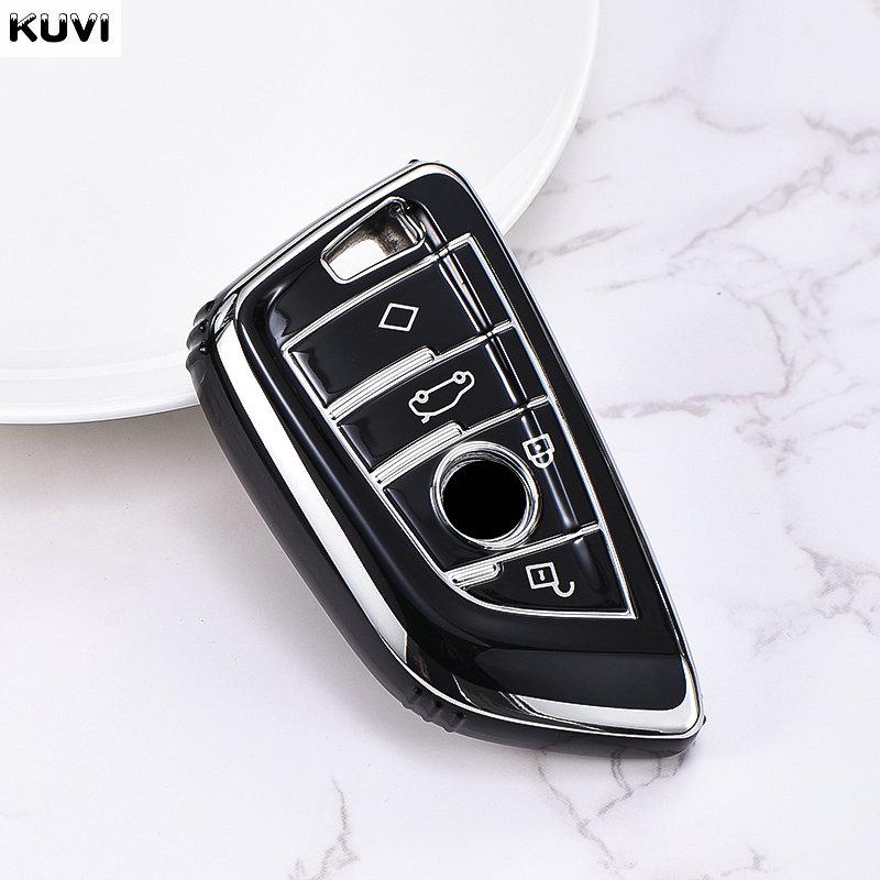 Moda TPU Araba Uzaktan Anahtar Kılıfı Kabuk Fob BMW X1 X3 X5 X6 X7 1 3 5 6 7 Serisi G20 G30 G11 F15 F16 G01 G02 F48 Anahtarsız