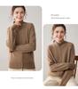 Pure Cashmere Women's Loose Knit Zipper Cardigan Sweater