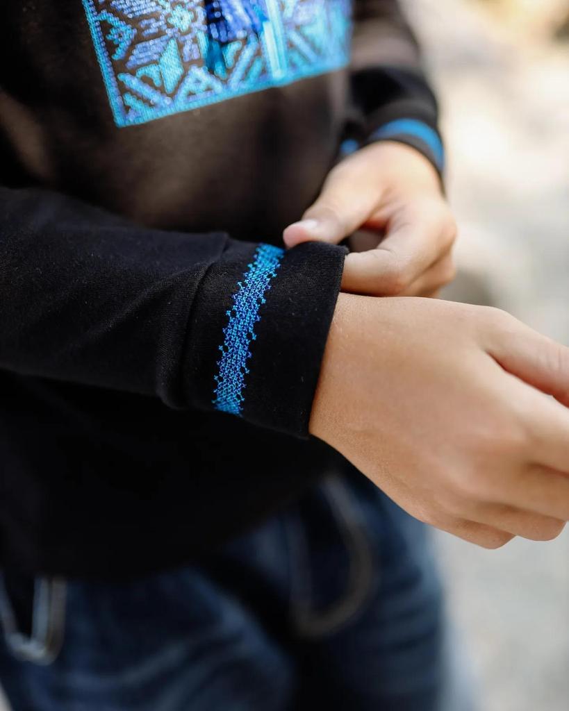 Classic Boys’ Embroidered Shirt – Long Sleeve & Traditional Geometric Patterns, Any Season, 6128-015-22 HC