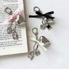 Chic Heart Keyring Unique Decoration Bowknot Keychain Ornament Phone Accessory
