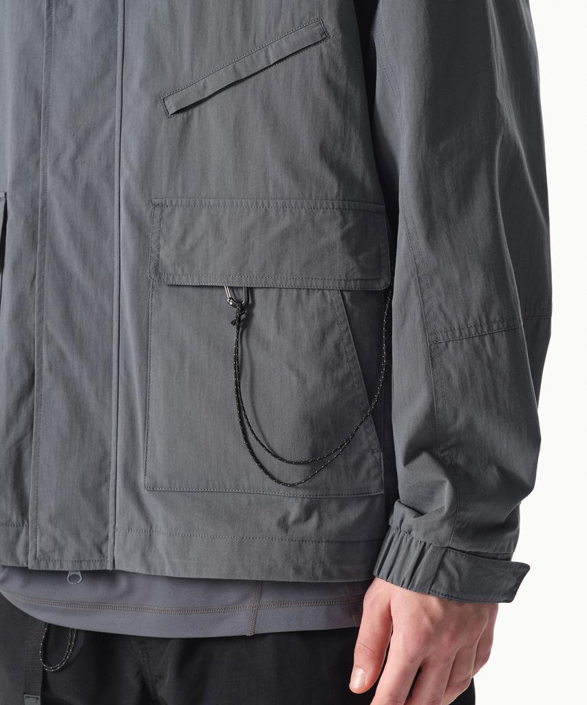 Musinsa Standard [City Leisure] Cn Hooded Windbreaker Jacket [Blue Grey]