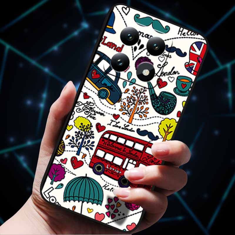 3D Flowers Emboss Fundas For Xiaomi 14T Pro 5G Case Soft Silicone Phone Cases for Xiaomi 14T 5G Back Covers Shell Mi 14T Pro Bag