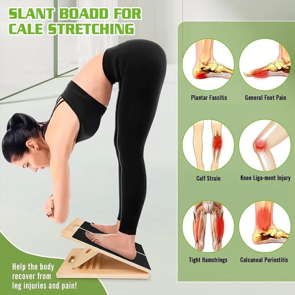 Folding Balancing Fitness Pedal Portable Wooden Slant Board  Strength Training