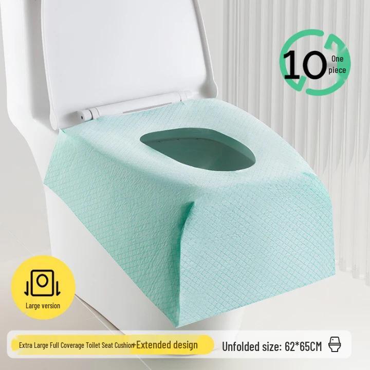 Portable Disposable Toilet Seat Covers - Adhesive, Dirt-Proof, No-Adhesive Cushion, Travel-Friendly