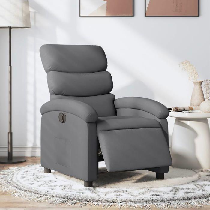 VidaXL Electric Recliner Dark Grey Fabric, Electric Chair for Elderly, Recliner, 3203955