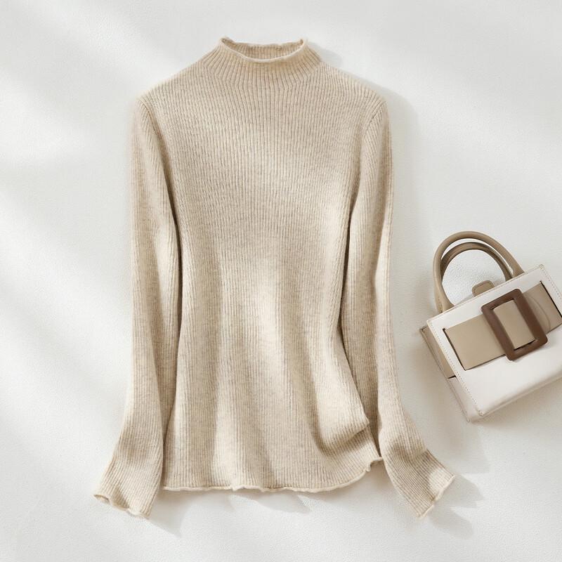 Jinjv Women's Wool Blend Pullover Sweater