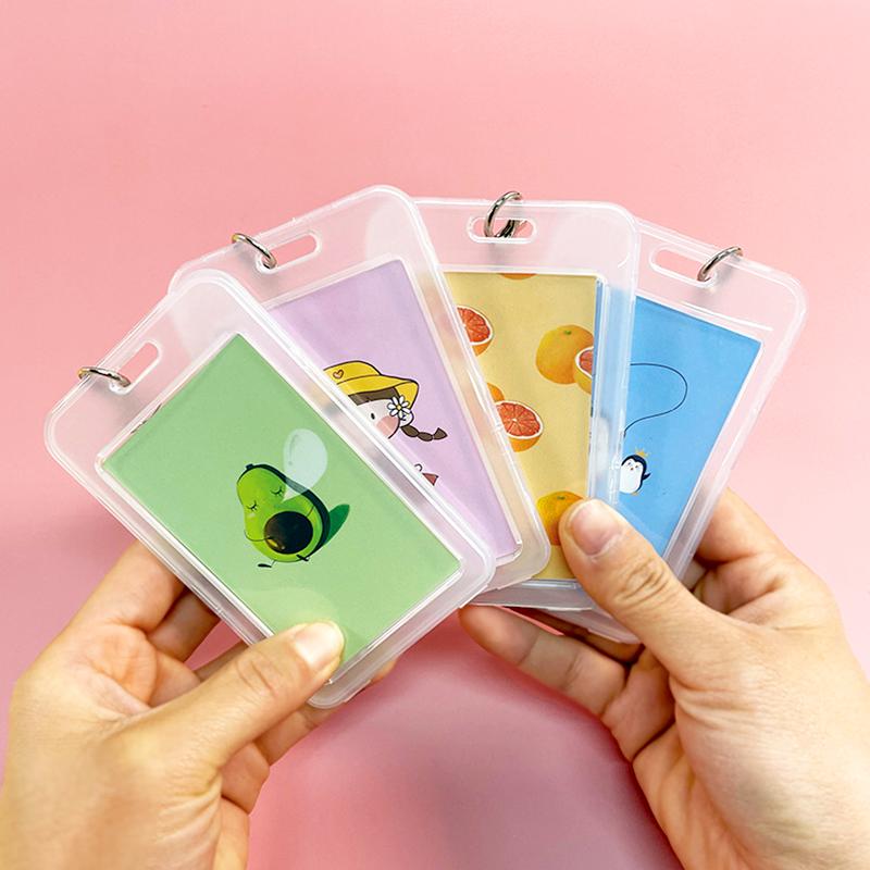 5/10Pcs Clear Card Holder Universal Transparent Waterproof Protective Case Unisex Work ID Card Cover